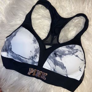 Marble Pink Sports Bra